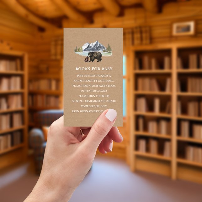 Bokar för Baby Dikt Bears Baby Shower Cardstock Tilläggskort (Skapare uppladdad)