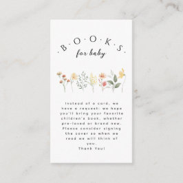 Bokar for Baby Elegant Beige Blommigt Baby Shower Tilläggskort