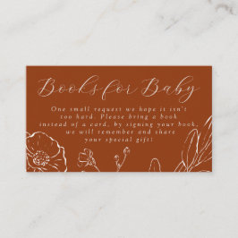 Bokar för Baby Elegant Burnt Orange Botaniskt Tilläggskort