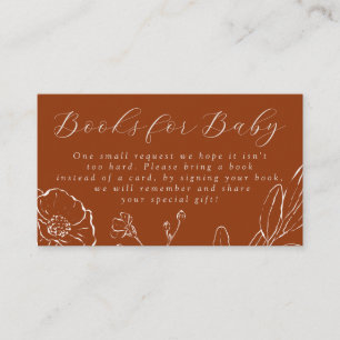 Bokar för Baby Elegant Burnt Orange Botaniskt Tilläggskort