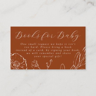Bokar för Baby Elegant Burnt Orange Botaniskt Tilläggskort