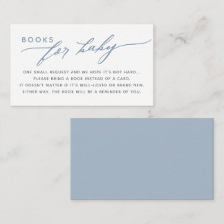 Bokar for Baby Elegant Script Baby Shower Tilläggskort