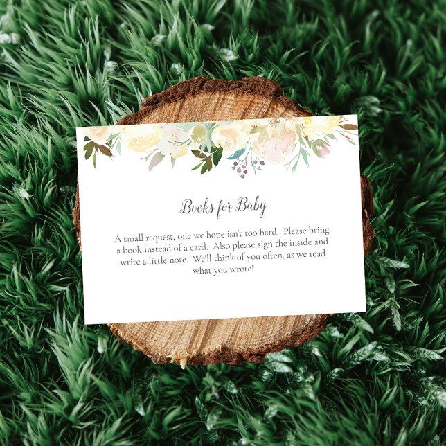 Bokar för Baby Elegant Vit ros Tilläggskort (Skapare uppladdad)