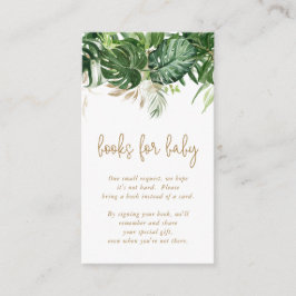 Bokar för Baby Grey Guld Tropical Baby Shower Tilläggskort