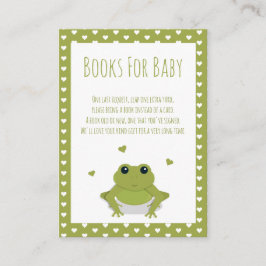 Bokar för Baby Grönt Frog Hearts-begäran Tilläggskort