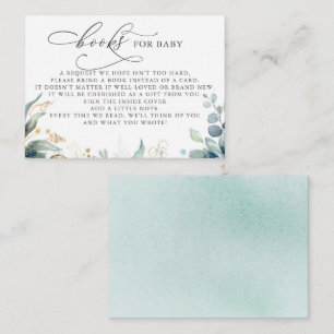 Bokar för Baby Guld Greenery Request Card Tilläggskort