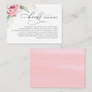 Bokar för Baby Guld Greenery Request Card Tilläggskort