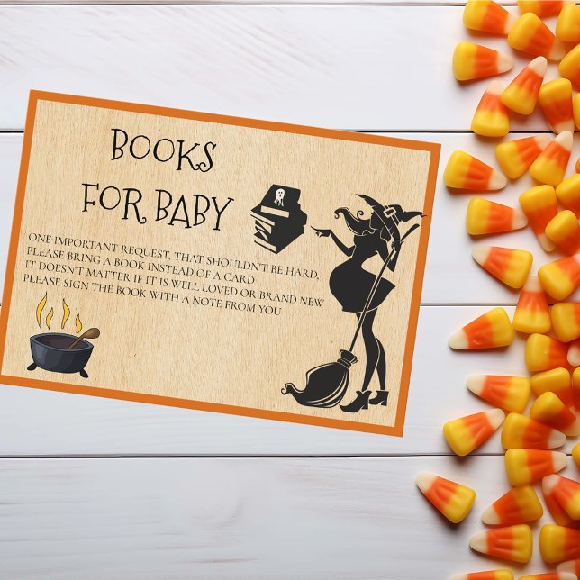 Bokar för Baby Halloween-graviditetsaxel Shower Tilläggskort (Skapare uppladdad)
