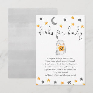 Bokar för Baby Halloween-spökbabydusch Tilläggskort
