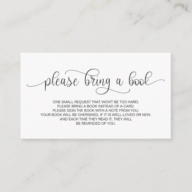 Bokar för baby, handsskript för svart skrift tilläggskort (Framsida)