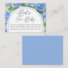 Bokar för Baby Hydrangea Blåa blommor Baby Shower Tilläggskort