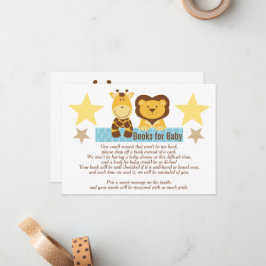 Bokar for Baby in Lieu of Baby Shower Anteckningskort