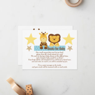 Bokar for Baby in Lieu of Baby Shower Anteckningskort
