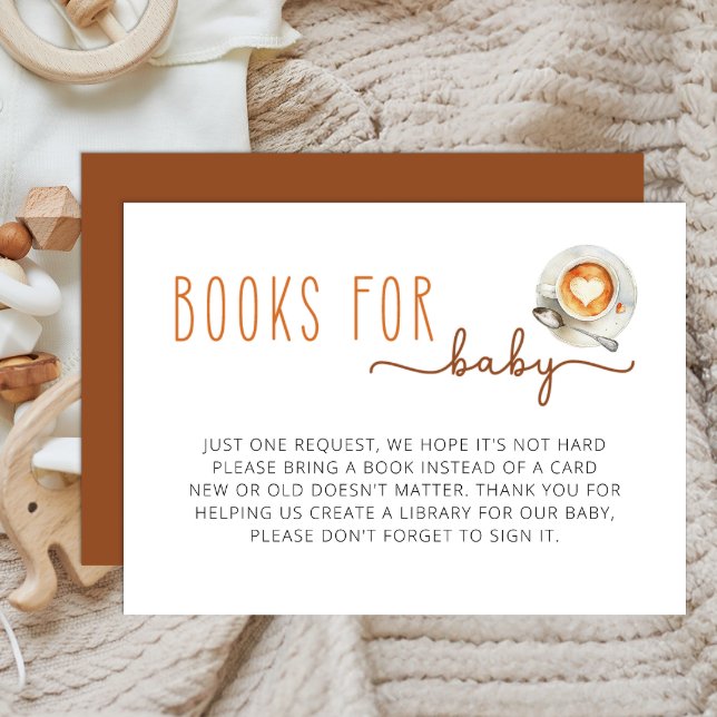 Bokar för Baby Infoga | Begäran om kaffebabyvisnin Tilläggskort (Books for Baby Enclosure Card)