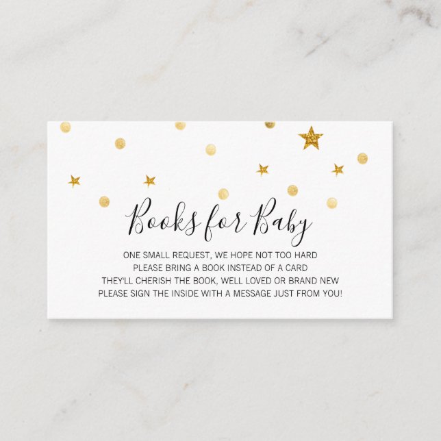 Bokar för Baby-inmatningskort med guld glitter Tilläggskort (Framsida)