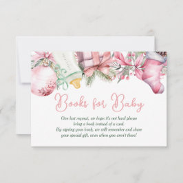 Bokar för Baby jultomten Rosa Baby Shower Inbjudningar