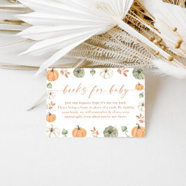 Bokar för Baby-kort | Fall Pumpkin Baby Shower Tilläggskort