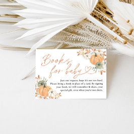 Bokar för Baby-kort | Fall Pumpkin Baby Shower Tilläggskort