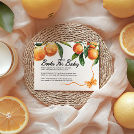 Bokar för Baby-kort | Orange Baby Shower Tilläggskort