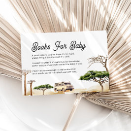 Bokar för Baby-kort | Safari Animals Baby Shower Tilläggskort