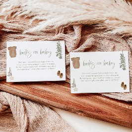 Bokar för Baby-kort | Sage Grönt Boy Shower Inbjudningar