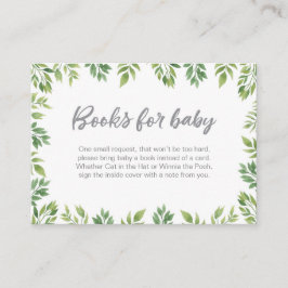 Bokar för baby leafy Baby Shower-infogningskort Tilläggskort