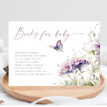 Bokar för Baby lila lilac butterfly baby-dusch