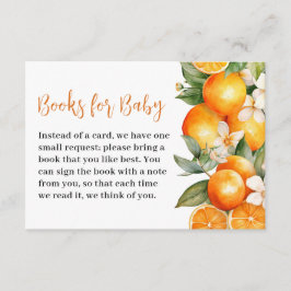 Bokar for Baby Little Cutie Orange Baby Shower Tilläggskort