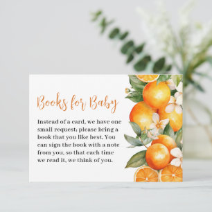 Bokar for Baby Little Cutie Orange Baby Shower Tilläggskort
