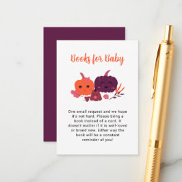 Bokar för Baby Little Pumpkin Baby Shower Tilläggskort