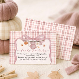 Bokar för Baby Little Pumpkin Girl Baby Shower Tilläggskort