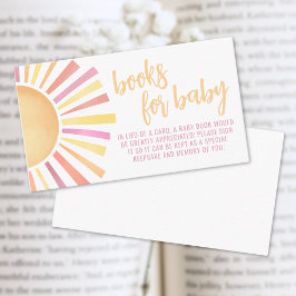 Bokar för Baby Little Ray of Sunshine Baby Shower Tilläggskort