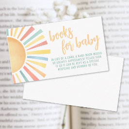 Bokar för Baby Little Ray of Sunshine Baby Shower Tilläggskort