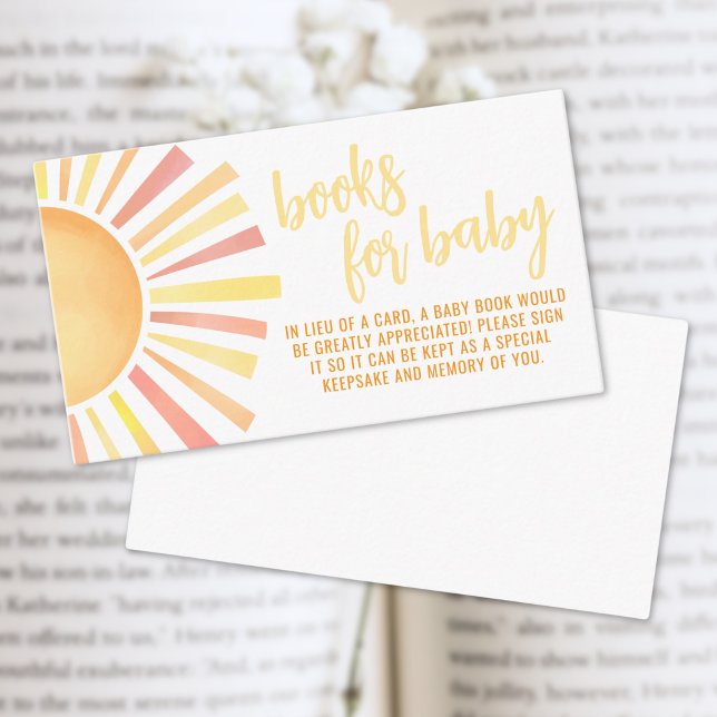 Bokar för Baby Little Ray of Sunshine Baby Shower Tilläggskort (Books For Baby Little Ray Of Sunshine Baby Shower Enclosure Card )