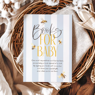 Bokar för Baby Mamma till Bee Blue Baby Shower Tilläggskort