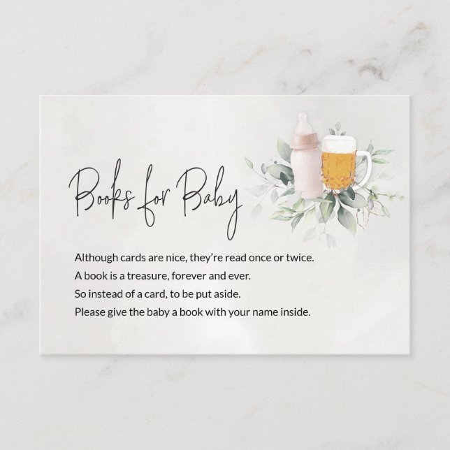 Bokar för Baby-meddelandekort - A Baby brinner Tilläggskort (Framsida)