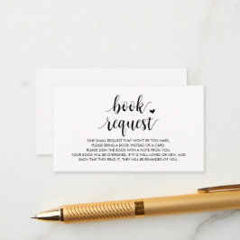 Bokar för baby, Modern Cute Black Script Enclo Tilläggskort