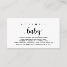 Bokar för baby, Modern Cute Black Script Enclo