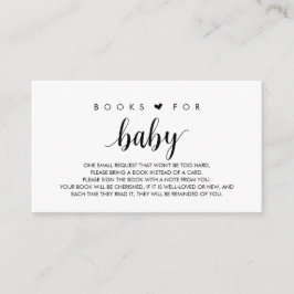 Bokar för baby, Modern Cute Black Script Enclo Tilläggskort