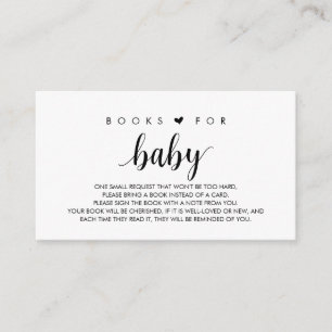 Bokar för baby, Modern Cute Black Script Enclo Tilläggskort