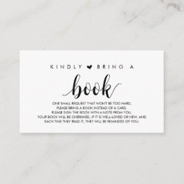 Bokar för baby, Modern Cute Black Script Enclo Tilläggskort