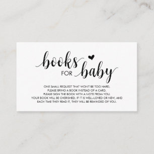 Bokar för baby, Modern Cute Black Script Tilläggskort