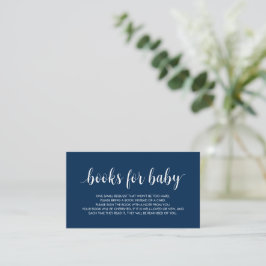 Bokar för baby, Modern Cute Navy Blue Script E Tilläggskort
