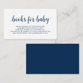 Bokar för baby, Modern Cute Navy Blue Script Tilläggskort