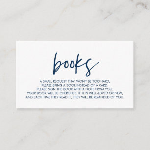 Bokar för baby, Modern Minimal marinblått Tilläggskort