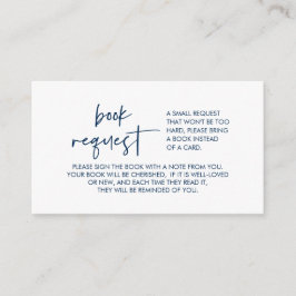 Bokar för baby, Modern Minimal marinblått Tilläggskort