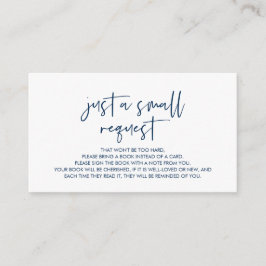 Bokar för baby, Modern minimalistisk marinblått Tilläggskort