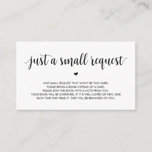 Bokar för baby, Modern Rustic Black Script Tilläggskort