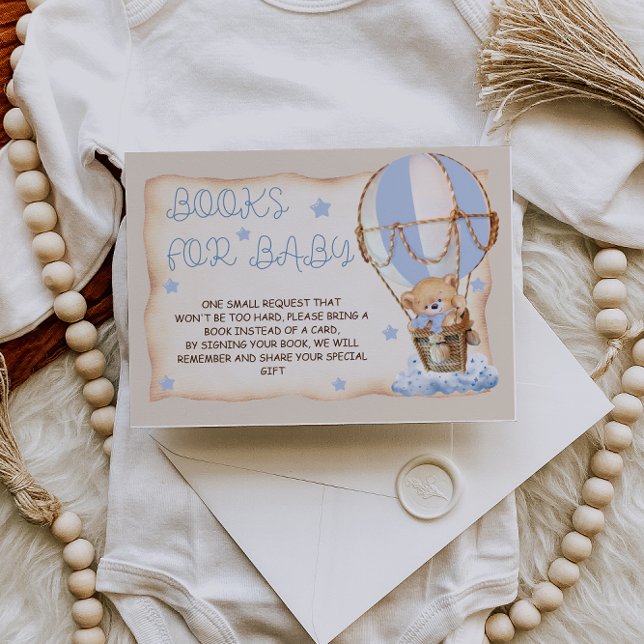 Bokar för Baby Nalle Blue Boho Tilläggskort (Skapare uppladdad)