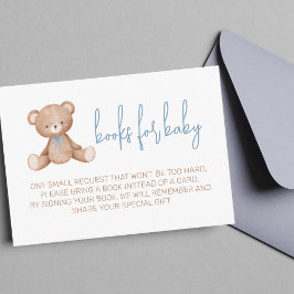 Bokar for Baby Nalle Boy Shower Tilläggskort